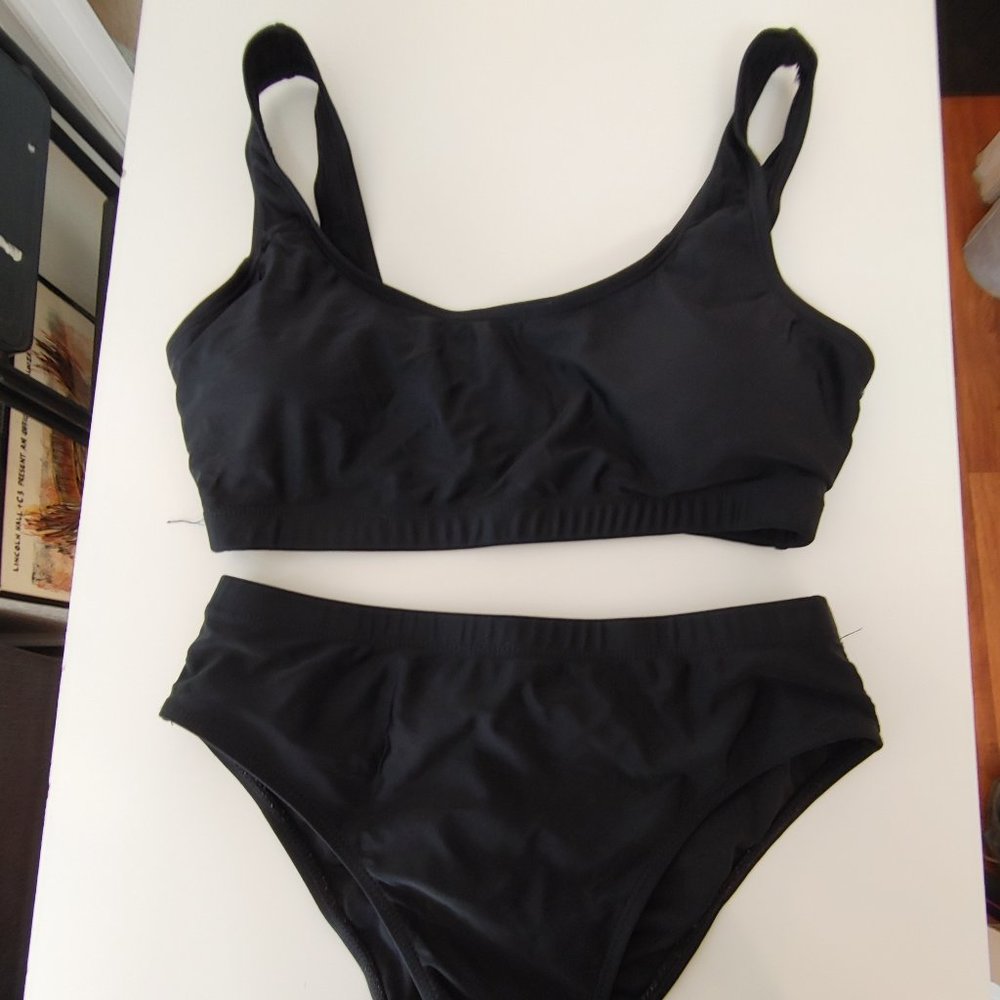 Medium Black High Waist Swim Suit